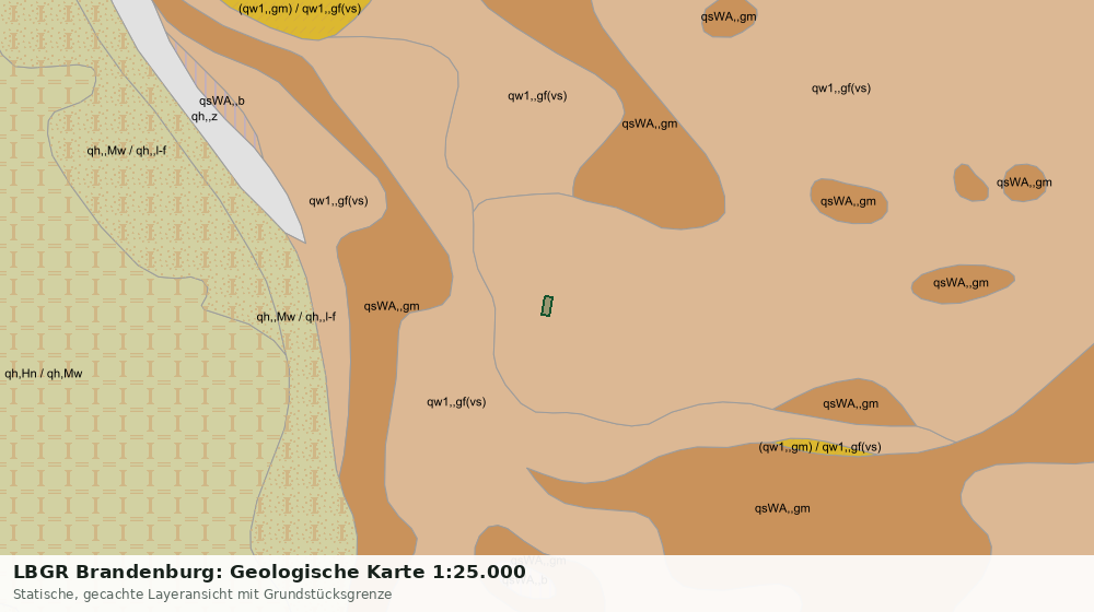 Statische Kartenansicht: LBGR Brandenburg: Geologische Karte 1:25.000