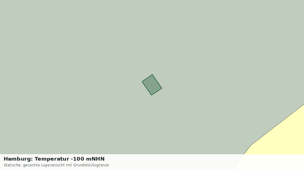 Statische Kartenansicht: Hamburg: Temperatur -100 mNHN