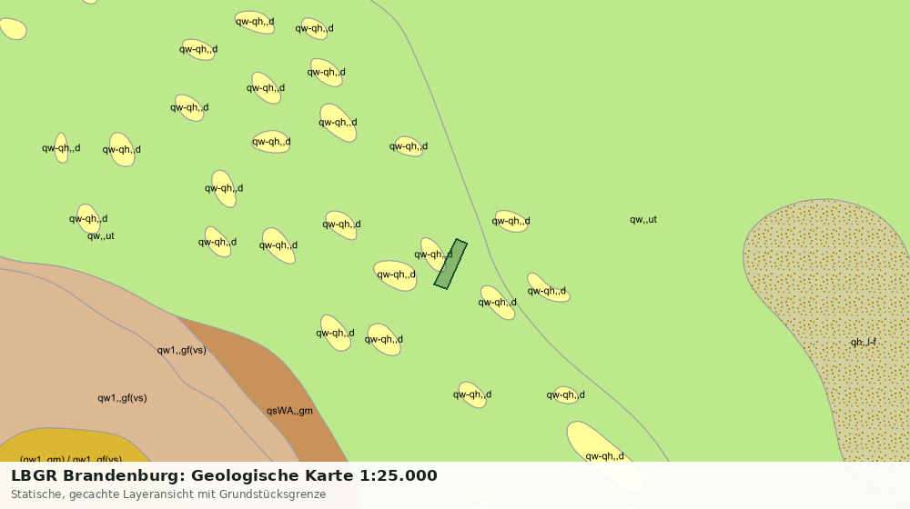 Statische Kartenansicht: LBGR Brandenburg: Geologische Karte 1:25.000