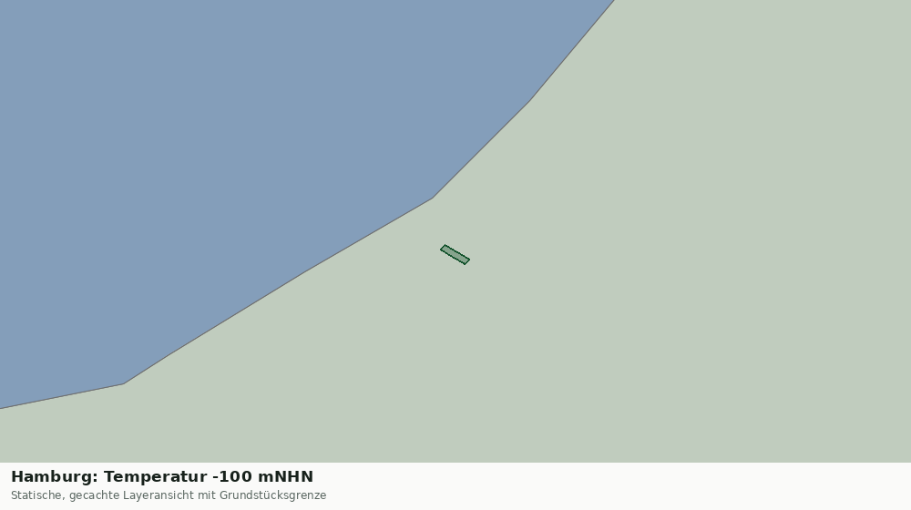 Statische Kartenansicht: Hamburg: Temperatur -100 mNHN