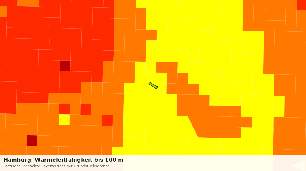 Statische Kartenansicht: Hamburg: Wärmeleitfähigkeit bis 100 m