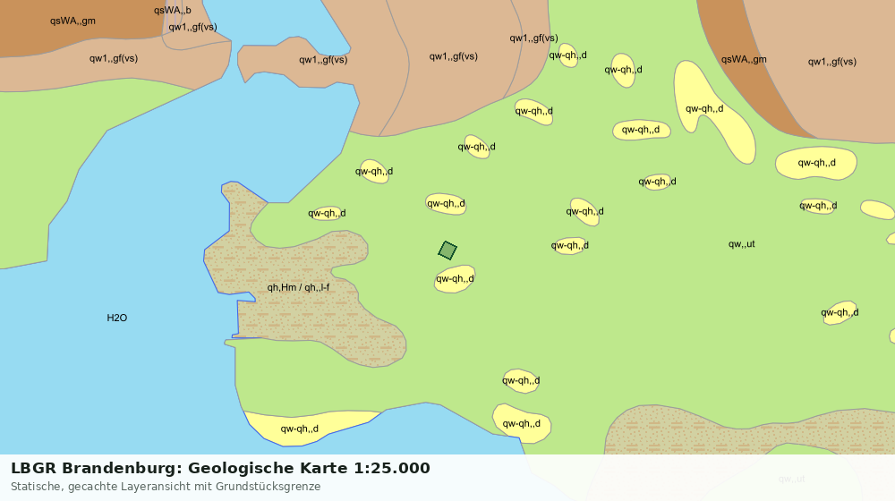 Statische Kartenansicht: LBGR Brandenburg: Geologische Karte 1:25.000