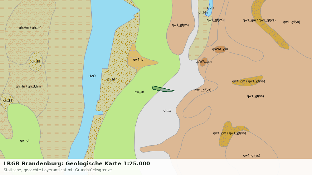 Statische Kartenansicht: LBGR Brandenburg: Geologische Karte 1:25.000