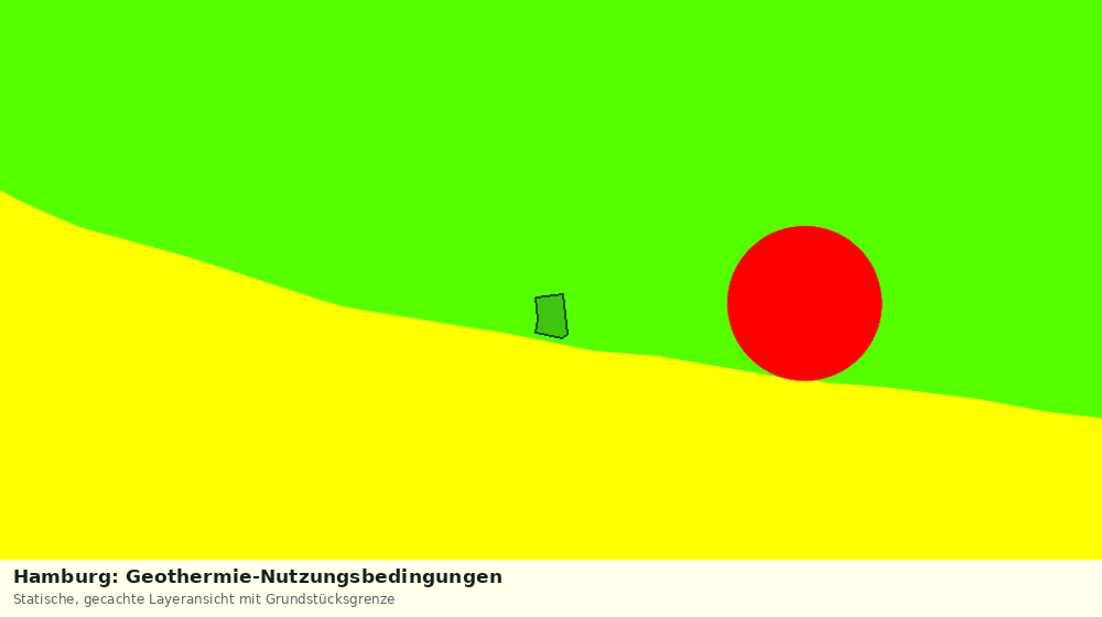 Statische Kartenansicht: Hamburg: Geothermie-Nutzungsbedingungen