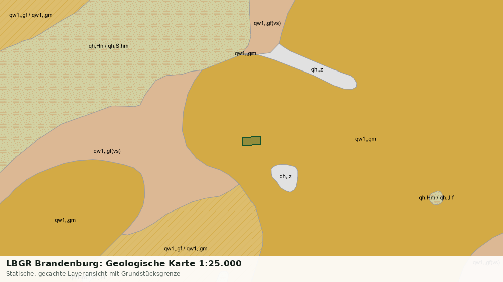 Statische Kartenansicht: LBGR Brandenburg: Geologische Karte 1:25.000
