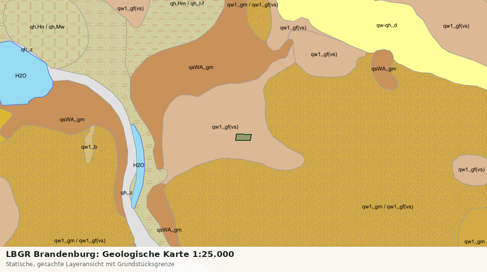 Statische Kartenansicht: LBGR Brandenburg: Geologische Karte 1:25.000