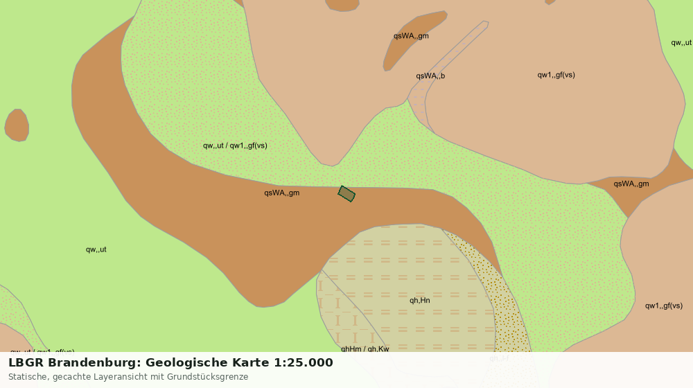 Statische Kartenansicht: LBGR Brandenburg: Geologische Karte 1:25.000