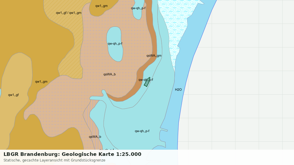 Statische Kartenansicht: LBGR Brandenburg: Geologische Karte 1:25.000