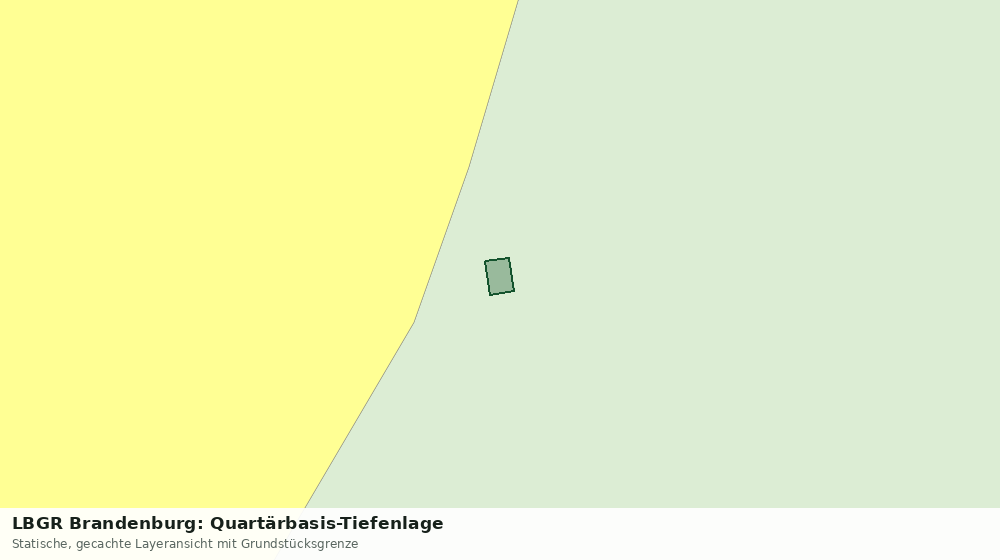 Statische Kartenansicht: LBGR Brandenburg: Quartärbasis-Tiefenlage
