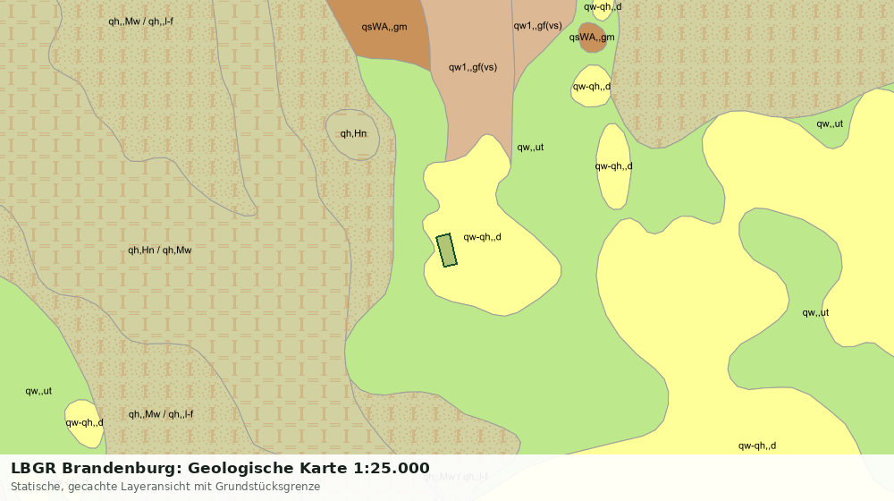 Statische Kartenansicht: LBGR Brandenburg: Geologische Karte 1:25.000