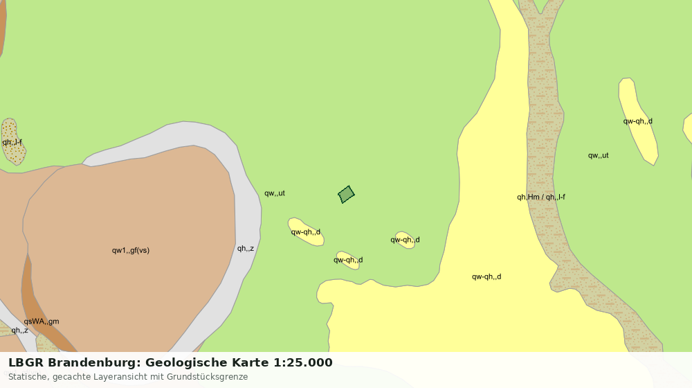 Statische Kartenansicht: LBGR Brandenburg: Geologische Karte 1:25.000