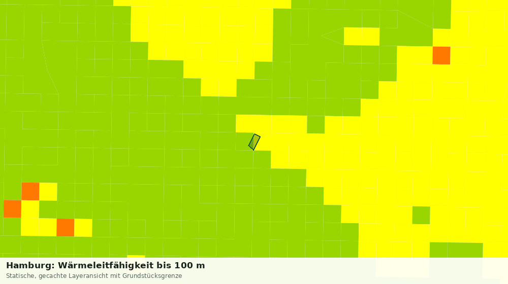 Statische Kartenansicht: Hamburg: Wärmeleitfähigkeit bis 100 m
