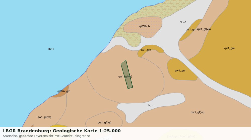 Statische Kartenansicht: LBGR Brandenburg: Geologische Karte 1:25.000