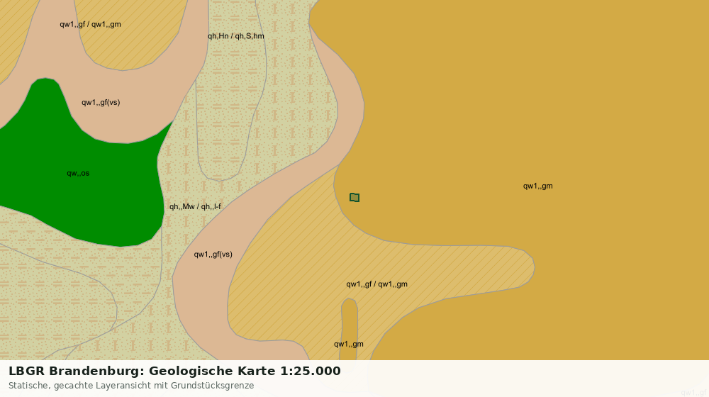 Statische Kartenansicht: LBGR Brandenburg: Geologische Karte 1:25.000