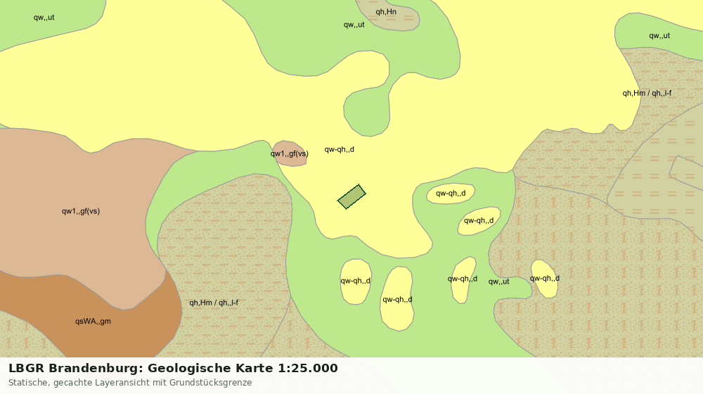 Statische Kartenansicht: LBGR Brandenburg: Geologische Karte 1:25.000