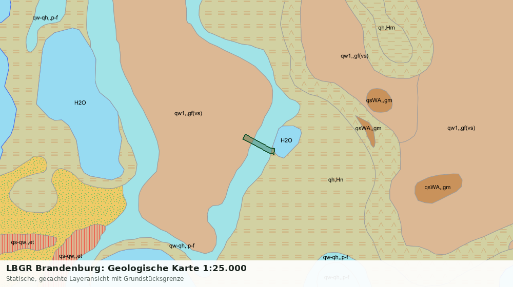 Statische Kartenansicht: LBGR Brandenburg: Geologische Karte 1:25.000