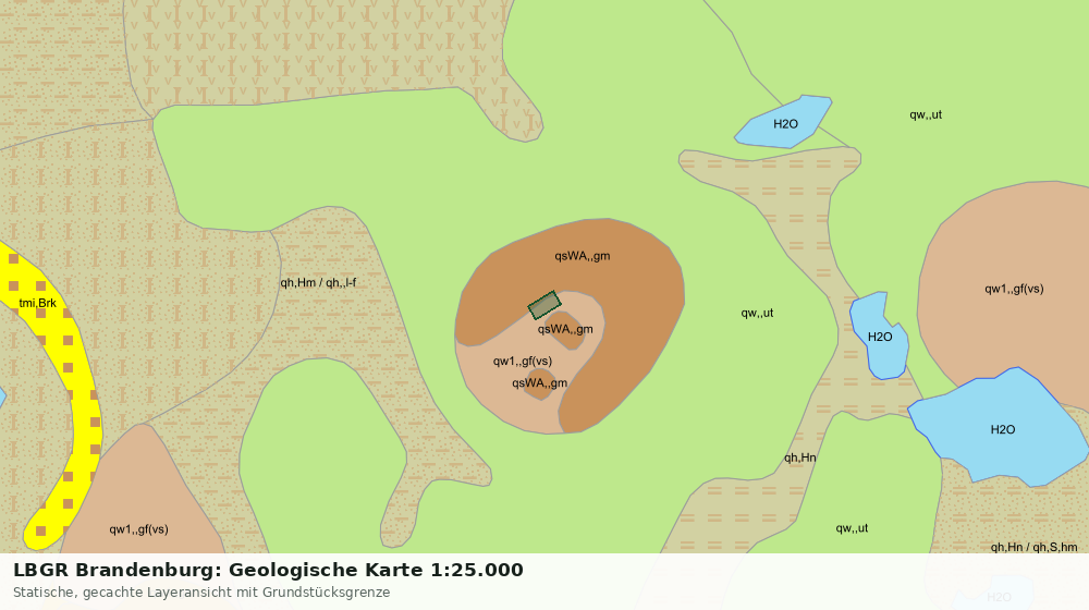 Statische Kartenansicht: LBGR Brandenburg: Geologische Karte 1:25.000