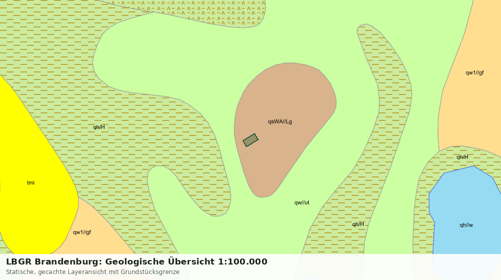 Statische Kartenansicht: LBGR Brandenburg: Geologische Übersicht 1:100.000