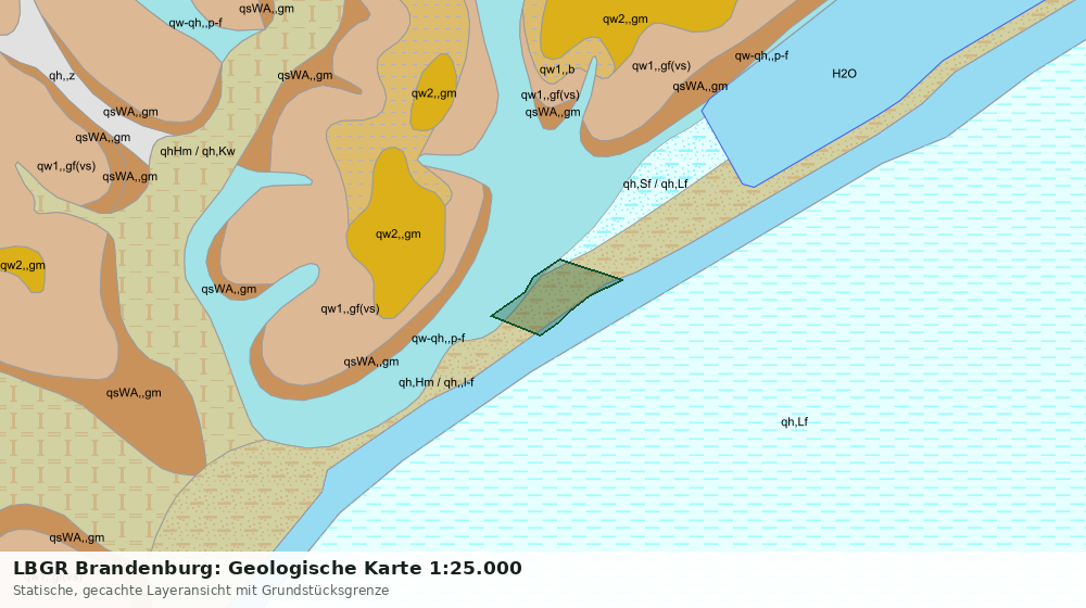 Statische Kartenansicht: LBGR Brandenburg: Geologische Karte 1:25.000