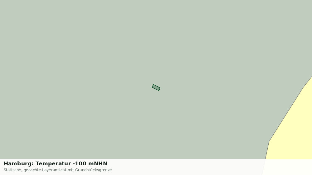 Statische Kartenansicht: Hamburg: Temperatur -100 mNHN