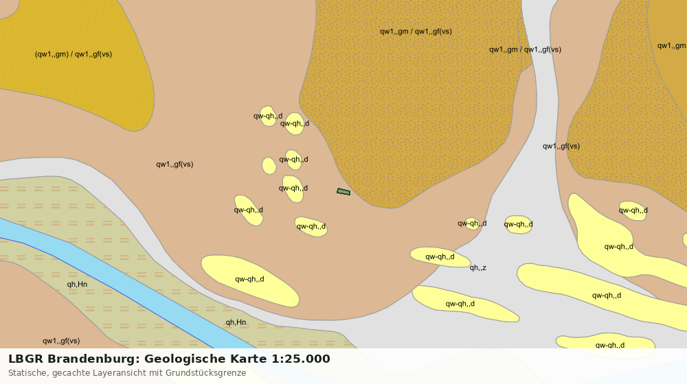 Statische Kartenansicht: LBGR Brandenburg: Geologische Karte 1:25.000