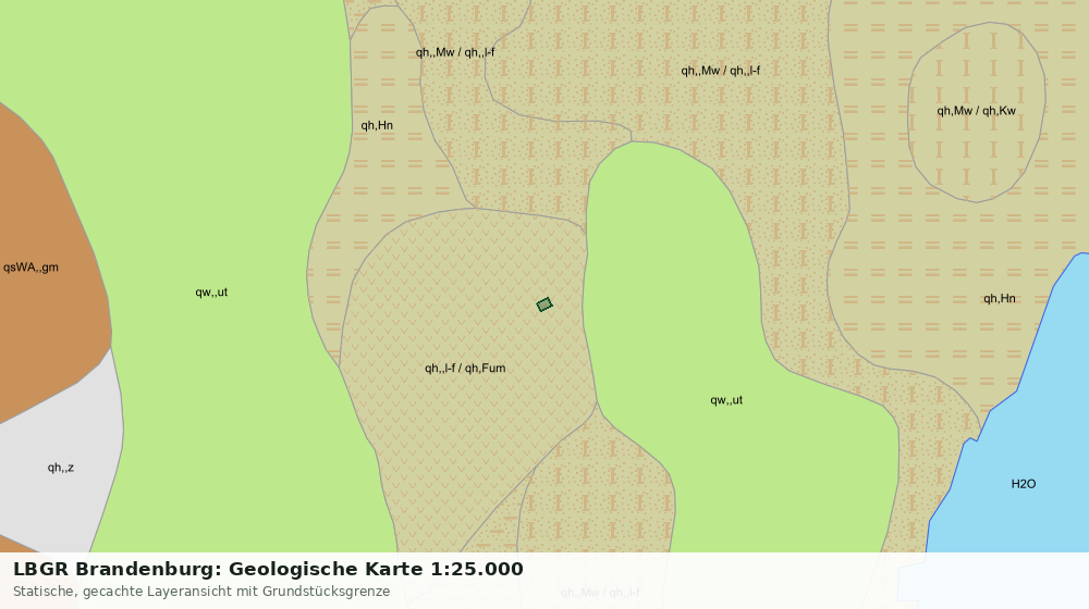 Statische Kartenansicht: LBGR Brandenburg: Geologische Karte 1:25.000