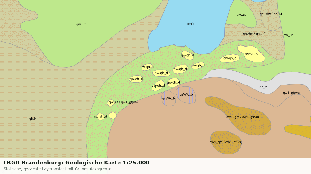 Statische Kartenansicht: LBGR Brandenburg: Geologische Karte 1:25.000