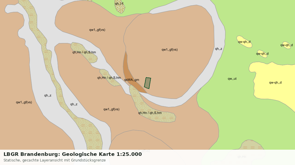 Statische Kartenansicht: LBGR Brandenburg: Geologische Karte 1:25.000