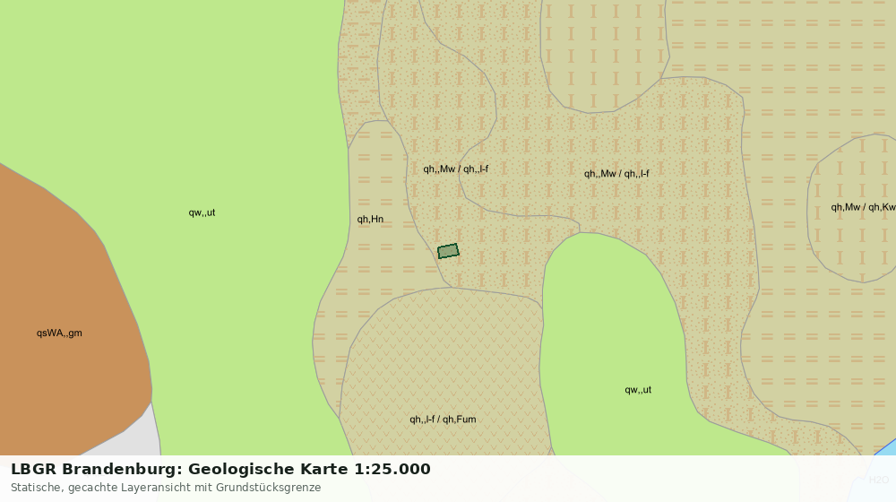 Statische Kartenansicht: LBGR Brandenburg: Geologische Karte 1:25.000