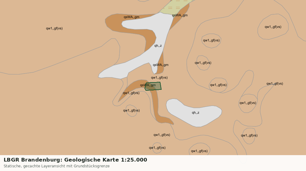 Statische Kartenansicht: LBGR Brandenburg: Geologische Karte 1:25.000