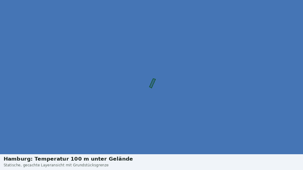 Statische Kartenansicht: Hamburg: Temperatur 100 m unter Gelände