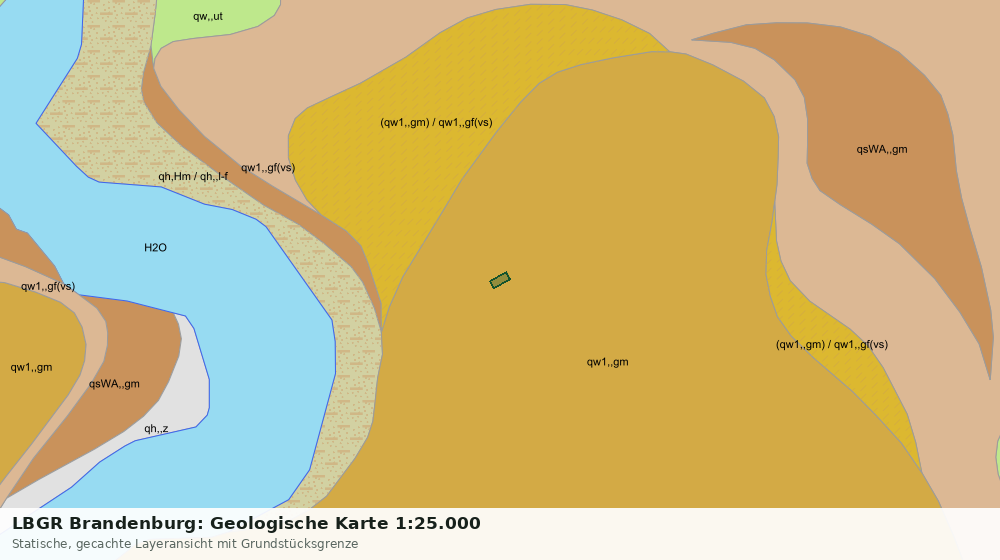 Statische Kartenansicht: LBGR Brandenburg: Geologische Karte 1:25.000