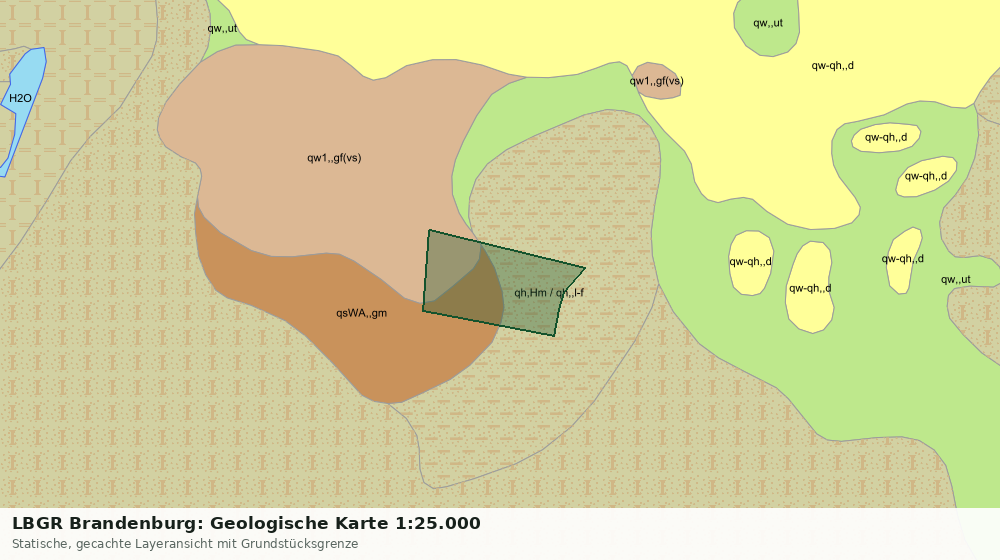 Statische Kartenansicht: LBGR Brandenburg: Geologische Karte 1:25.000