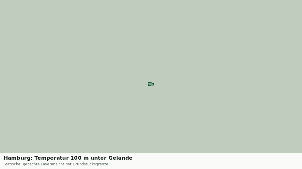 Statische Kartenansicht: Hamburg: Temperatur 100 m unter Gelände