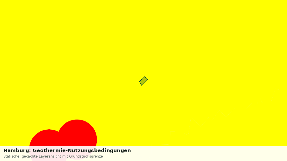 Statische Kartenansicht: Hamburg: Geothermie-Nutzungsbedingungen