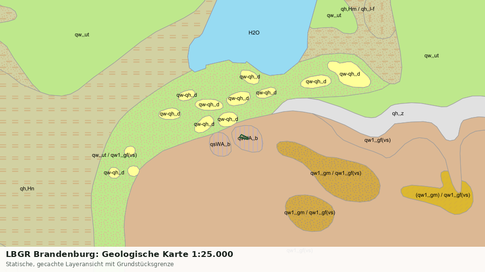 Statische Kartenansicht: LBGR Brandenburg: Geologische Karte 1:25.000