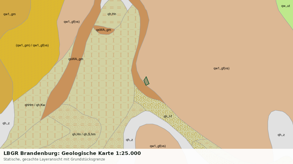 Statische Kartenansicht: LBGR Brandenburg: Geologische Karte 1:25.000