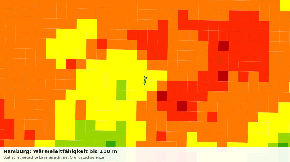 Statische Kartenansicht: Hamburg: Wärmeleitfähigkeit bis 100 m