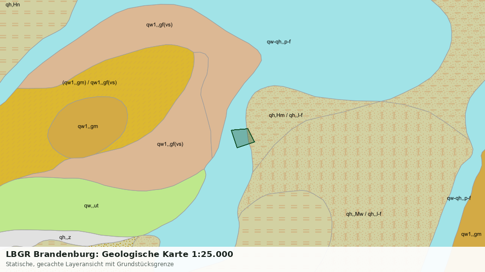 Statische Kartenansicht: LBGR Brandenburg: Geologische Karte 1:25.000