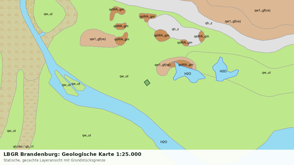 Statische Kartenansicht: LBGR Brandenburg: Geologische Karte 1:25.000