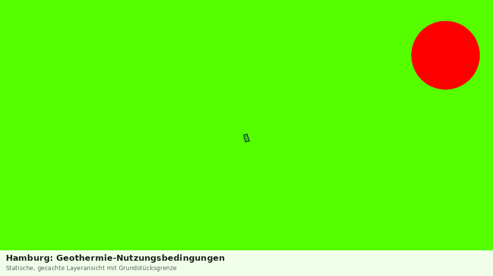 Statische Kartenansicht: Hamburg: Geothermie-Nutzungsbedingungen