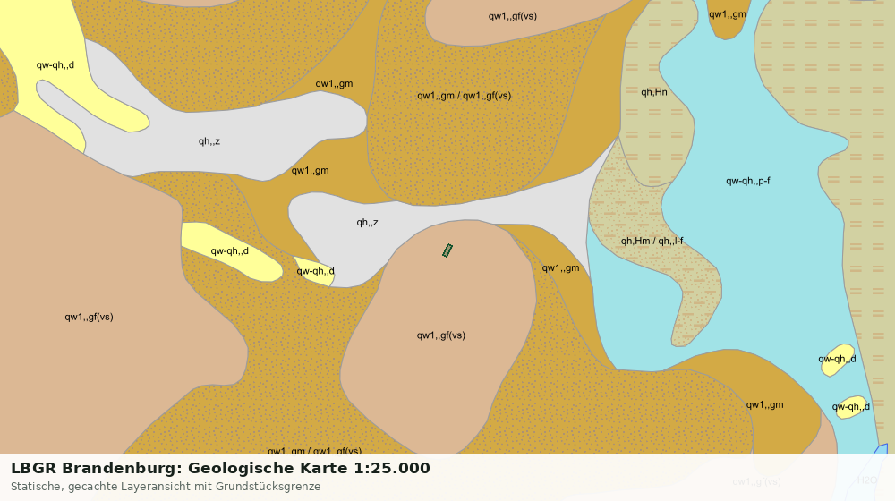 Statische Kartenansicht: LBGR Brandenburg: Geologische Karte 1:25.000