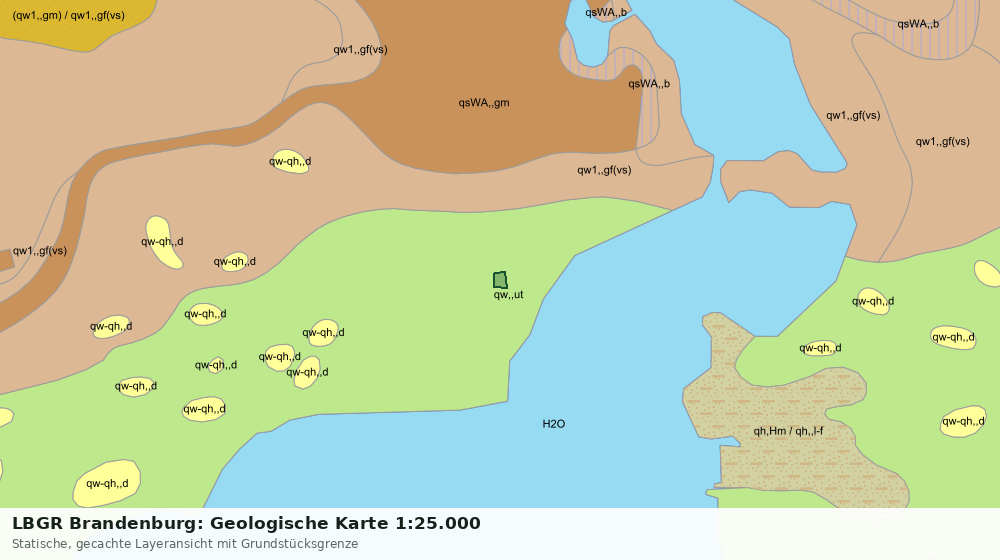 Statische Kartenansicht: LBGR Brandenburg: Geologische Karte 1:25.000