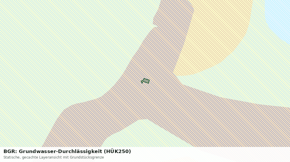 Statische Kartenansicht: BGR: Grundwasser-Durchlässigkeit (HÜK250)