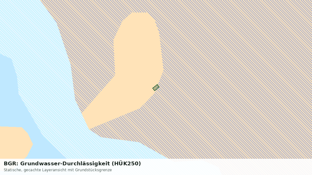 Statische Kartenansicht: BGR: Grundwasser-Durchlässigkeit (HÜK250)