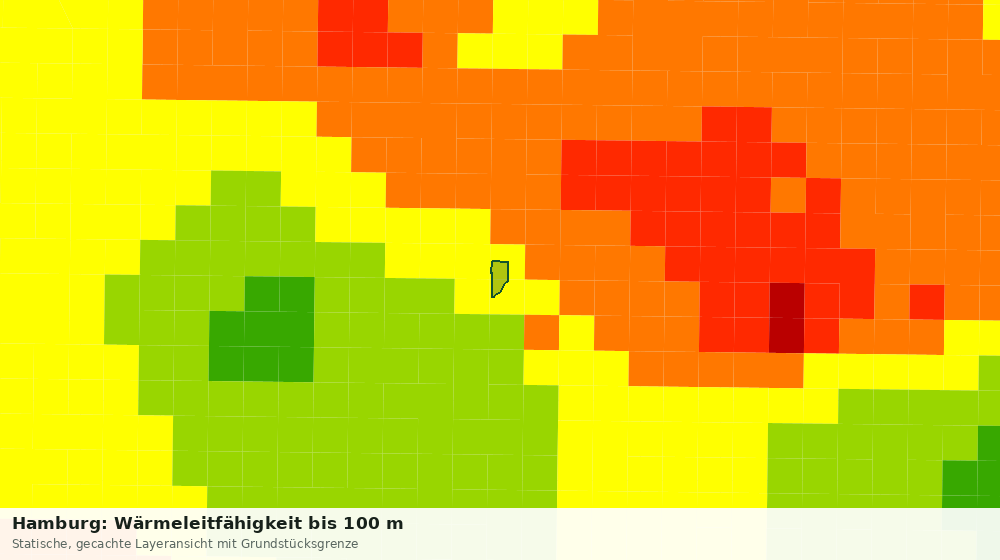 Statische Kartenansicht: Hamburg: Wärmeleitfähigkeit bis 100 m
