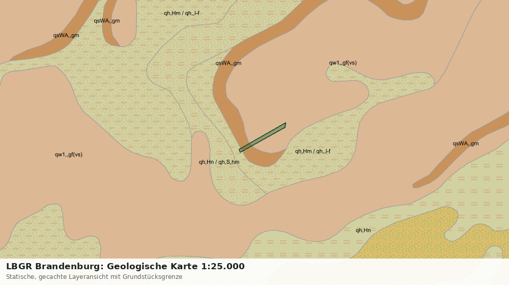 Statische Kartenansicht: LBGR Brandenburg: Geologische Karte 1:25.000