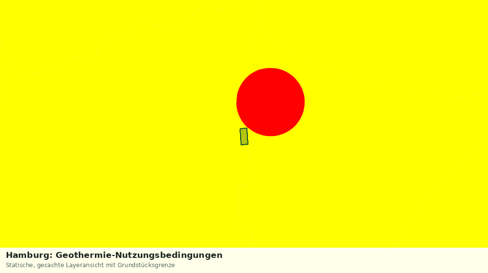 Statische Kartenansicht: Hamburg: Geothermie-Nutzungsbedingungen