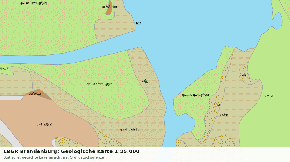 Statische Kartenansicht: LBGR Brandenburg: Geologische Karte 1:25.000