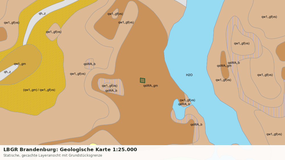 Statische Kartenansicht: LBGR Brandenburg: Geologische Karte 1:25.000